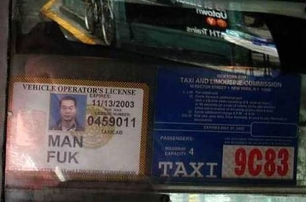 Obrázek Funny Taxi Driver Names2