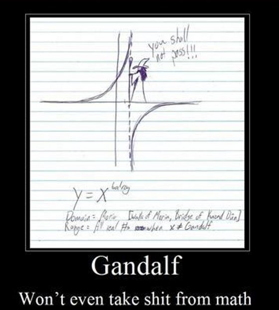 Obrázek Gandalf-doesnt-take-shit-from-math