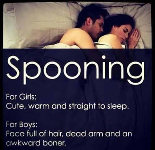 Obrázek Guys have it rough being the big spoon