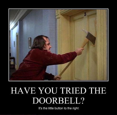 Obrázek HAVE YOU TRIED THE DOORBELL