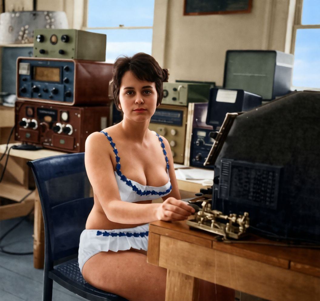 Obrázek Ham&nbsp;Radio&nbsp;Operator&nbsp;1963&nbsp;colorized