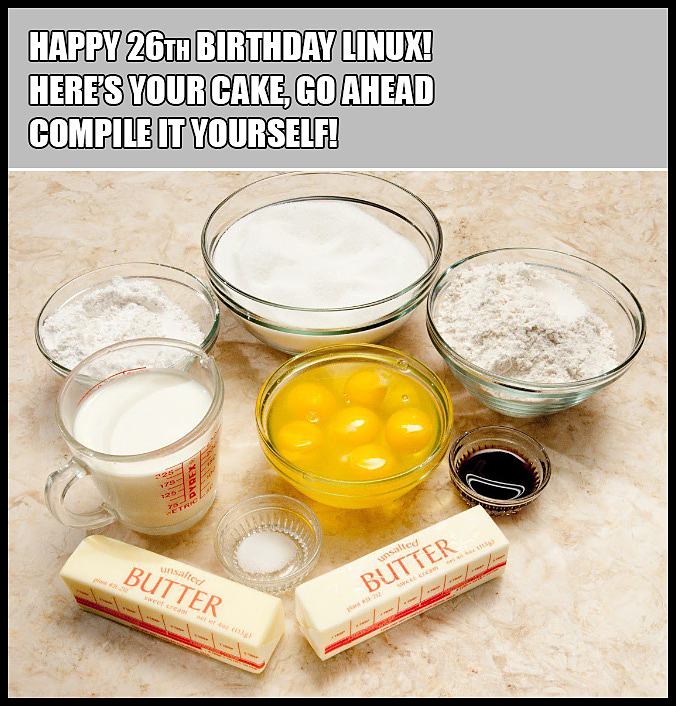 Obrázek Happy Birthday Linux