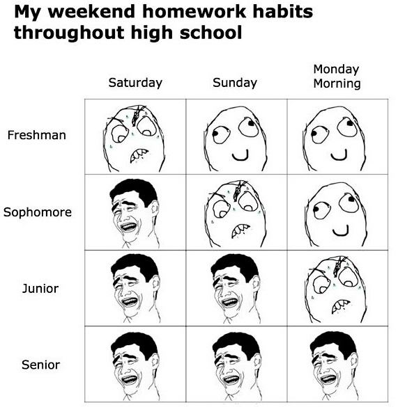 Obrázek Highschool Homework Habits