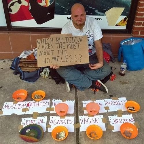 Obrázek Homeless-clever-sign