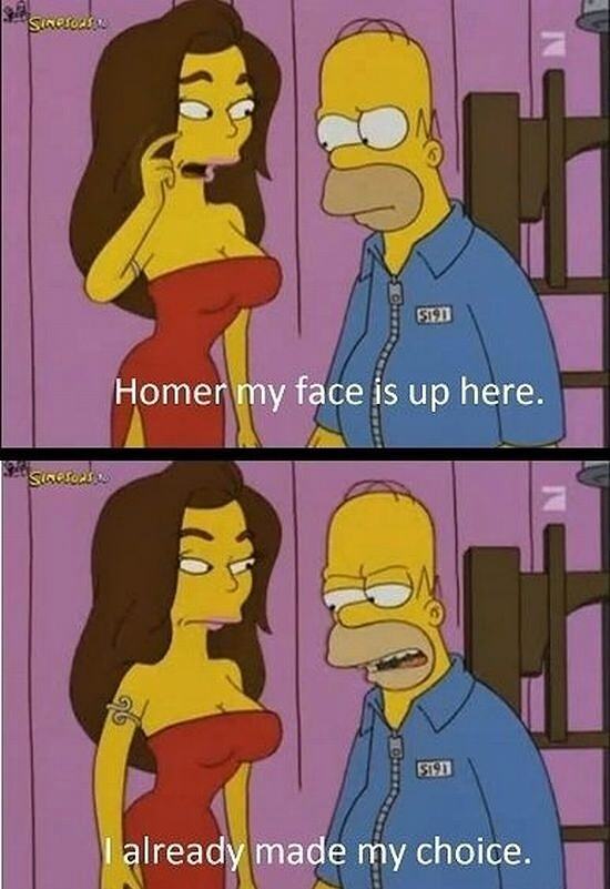 Obrázek Homer- my face is up here