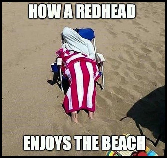 Obrázek How Redheads Enjoy The Beach
