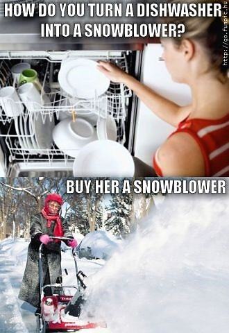 Obrázek How do you turn a dishwasher into a snowblower