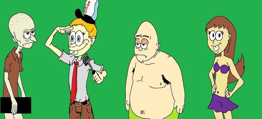 Obrázek Human SpongeBob Characters by LexLuthorFan