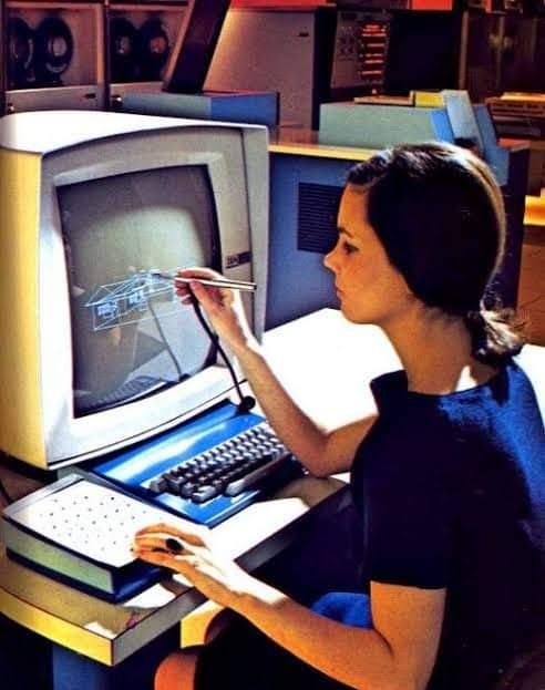 Obrázek IBM2250 z roku 1964