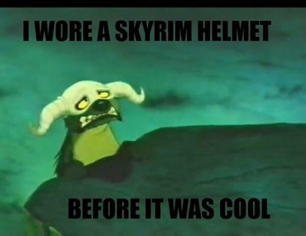 Obrázek I wore a skyrim helmet