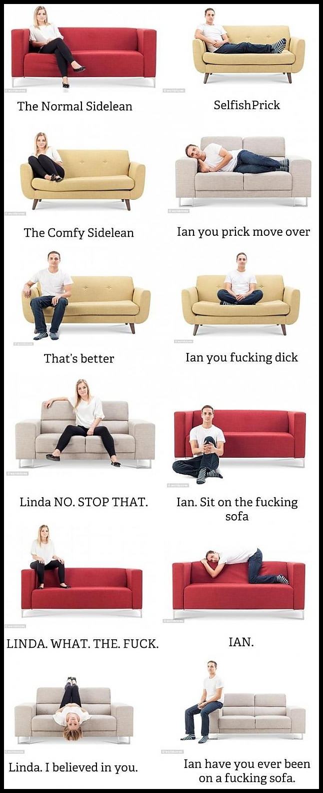 Obrázek Ian have you ever been on a fucking sofa