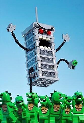 Obrázek In Lego Russia - Building destroys Godzillas