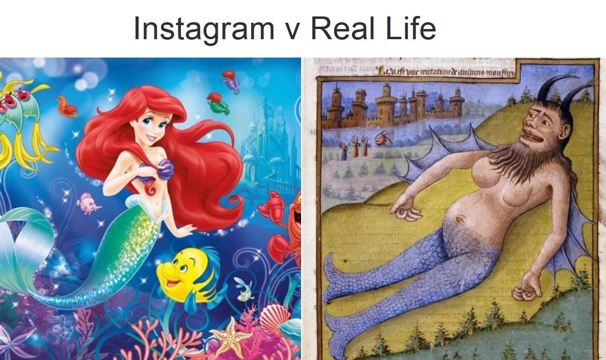 Obrázek Instagram vs Reallife