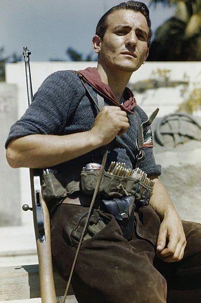 Obrázek Italian Partisan in florence to 1944 colorized