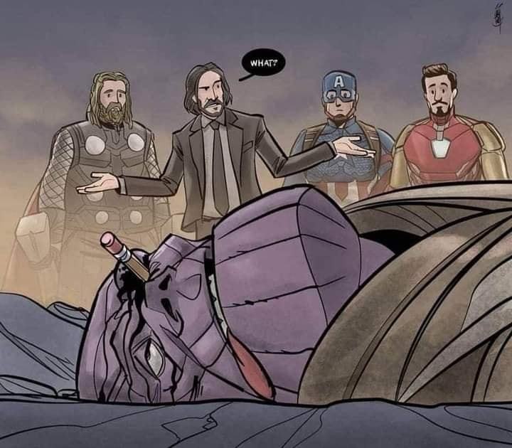 Obrázek John Wick vs Thanos