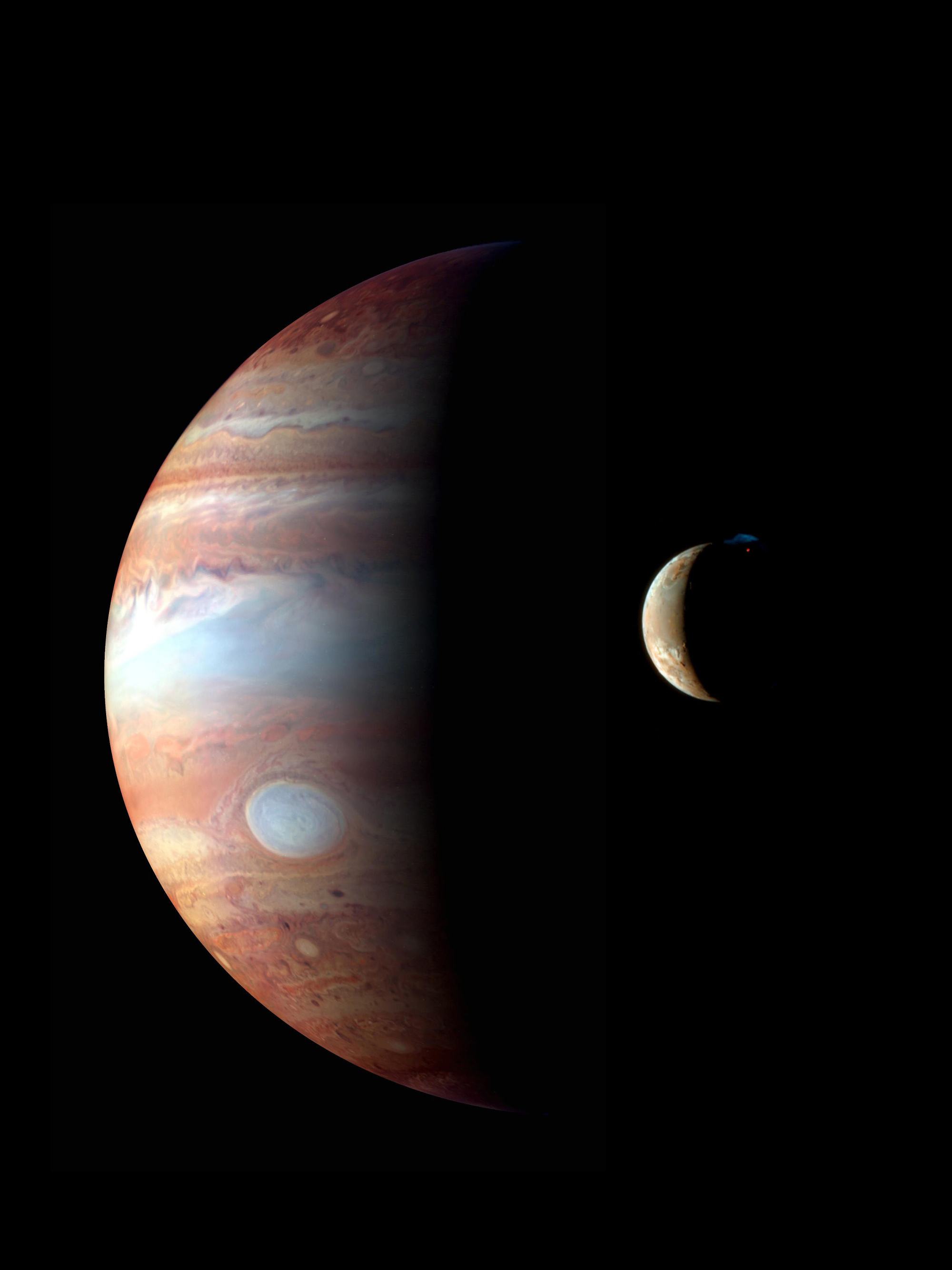 Obrázek Jupiter and its moon Io 21-03-2012