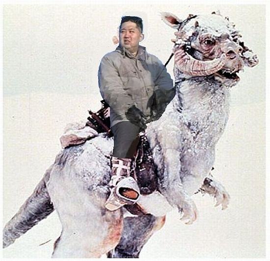 Obrázek Kim Jong Un riding a Tauntaun 11-02-2012