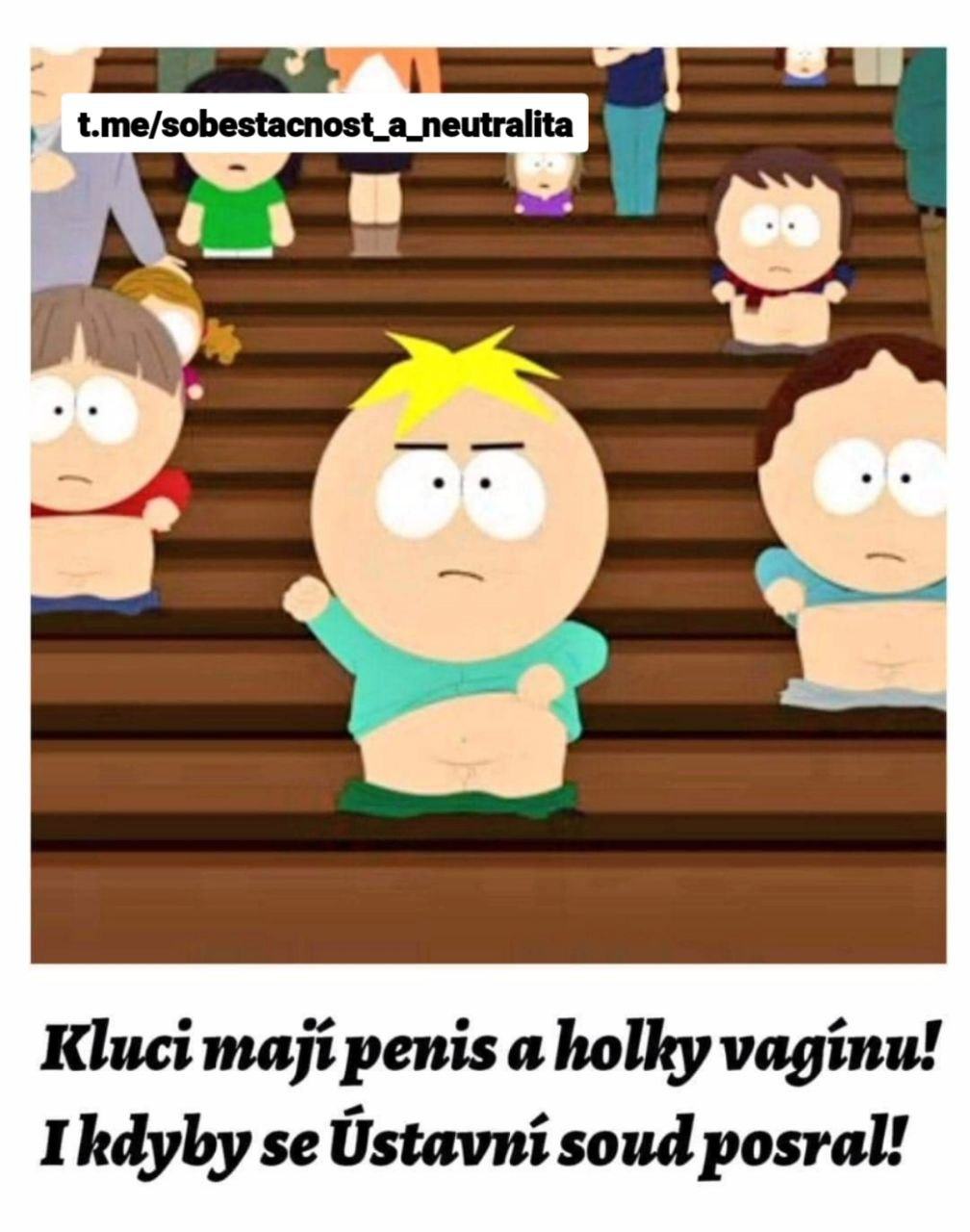 Obrázek Kluci maji penis holky vaginu i kdyby se staveli na hlavu