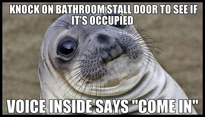 Obrázek Knock On The Bathroom Stall Door