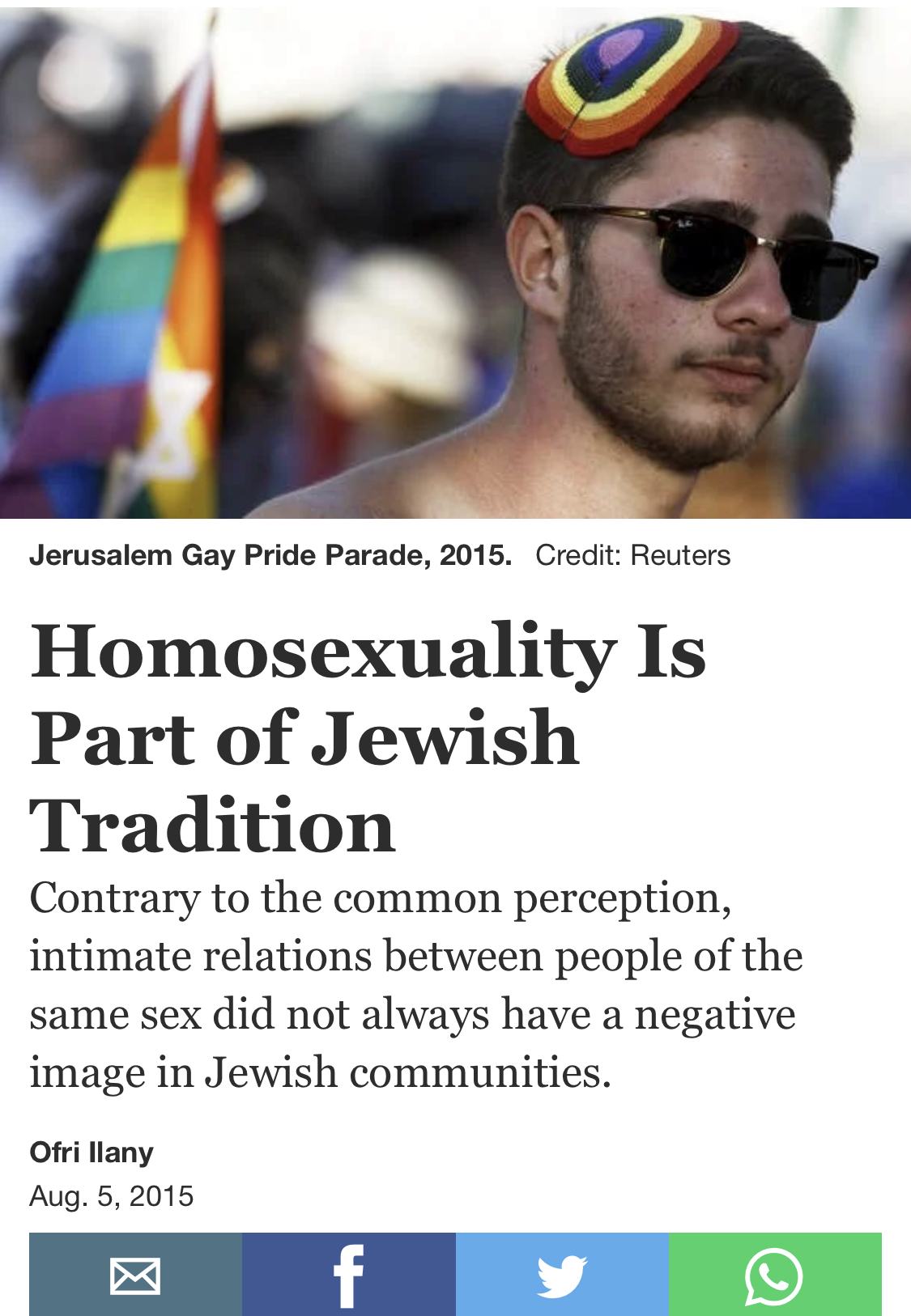 Obrázek Laws against homosexuality are antisemitic