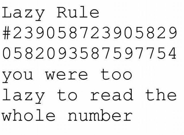 Obrázek Lazy Rule