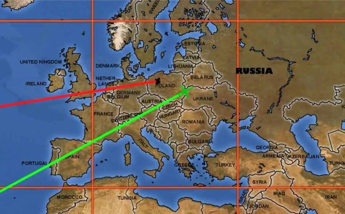 Obrázek Mapa Evropy dle USA