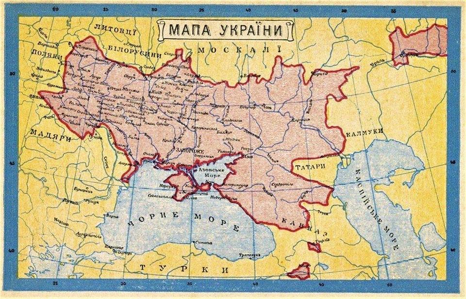 Obrázek Mapa Ukrajiny1919