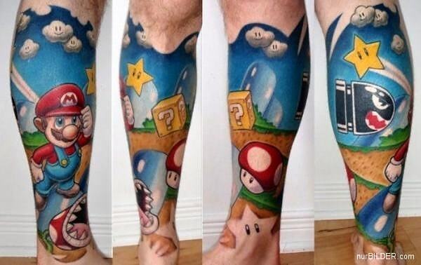 Obrázek Mario tattoo