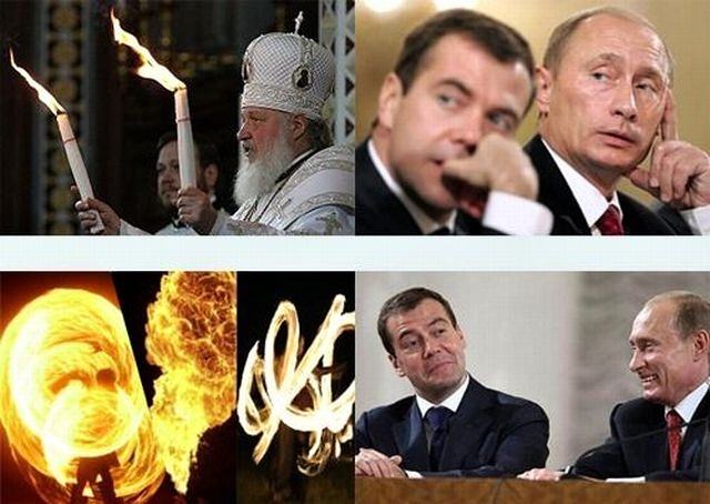 Obrázek Medvedev - Putin - nuda - zabava