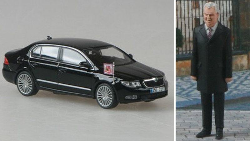 Obrázek Model prezidentskeho superbu i s postavickou Milose Zemana
