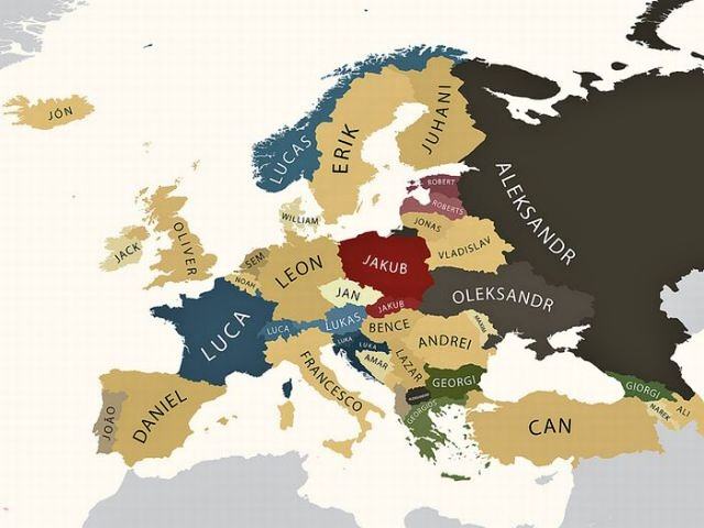 Obrázek Most Popular Names on Facebook - boys