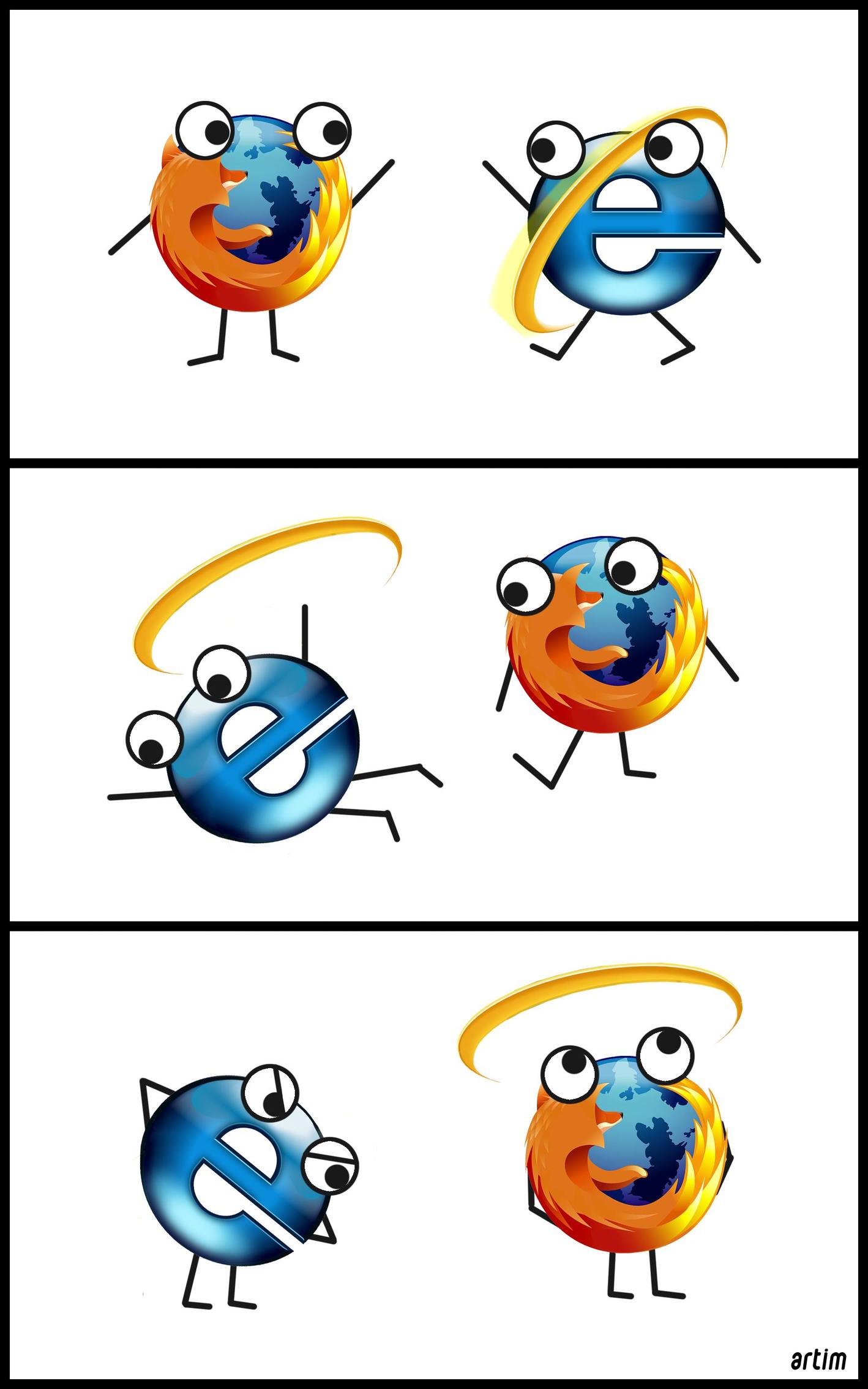 Obrázek Mozilla vs Explorer