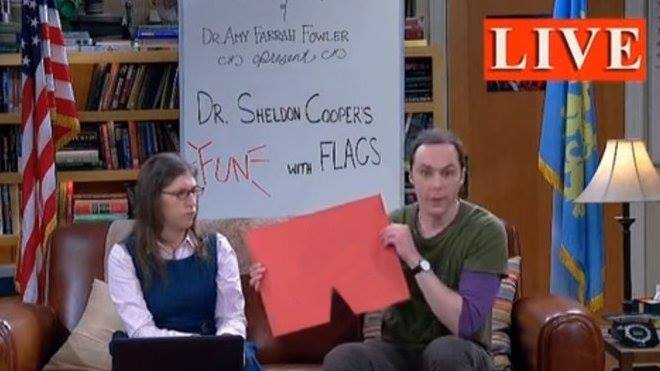 Obrázek Na politicke deni u nas reagoval ve svem poradu Fun with Flags uz i doktor Sheldon Cooper