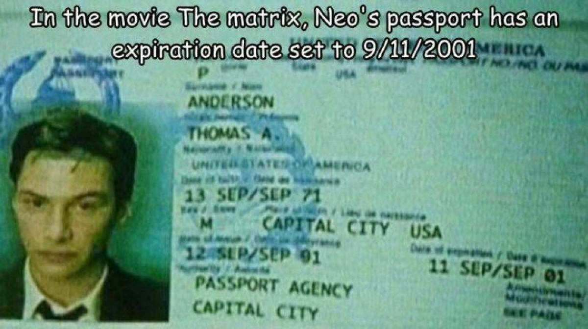 Obrázek Neovi konci platnost pasu 11.9.2001 nahoda-nemyslim si
