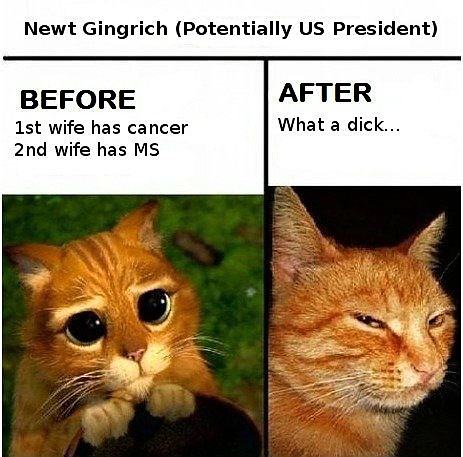 Obrázek Newt Gingrich - what a dick 25-01-2012
