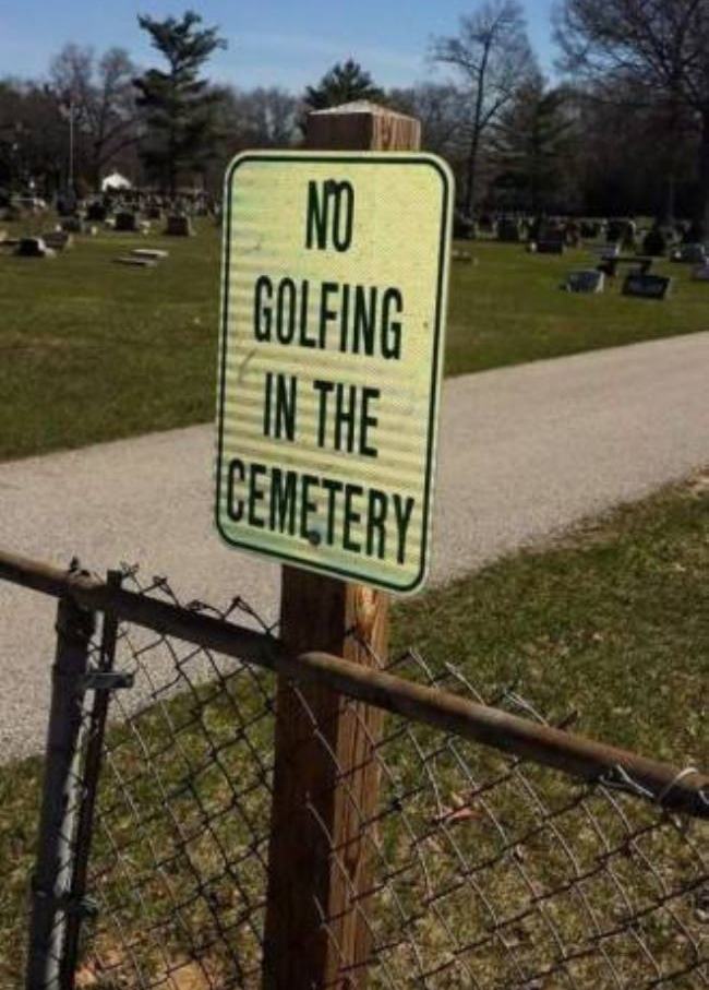 Obrázek No Golfing Here