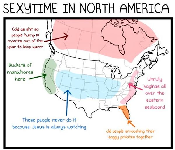 Obrázek North American Sex Map