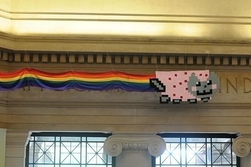 Obrázek Nyan Cat in Lobby 7 08-09-2011