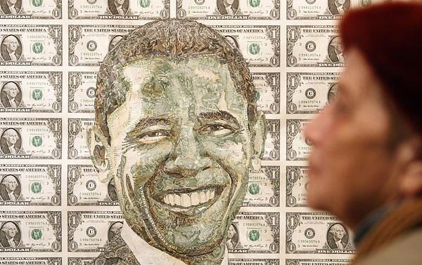 Obrázek Obama zo starych 1 dolaroviek