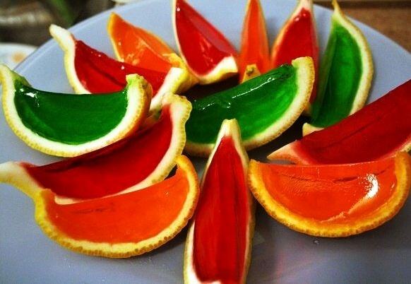 Obrázek Orange peel jello shots