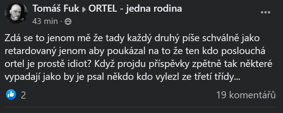 Obrázek Ortelaci nejsou zadni blbci vy blbci