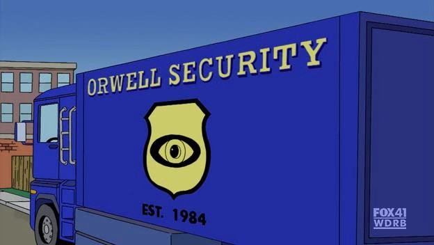Obrázek Orwell Security from The Simpsons S21 E20
