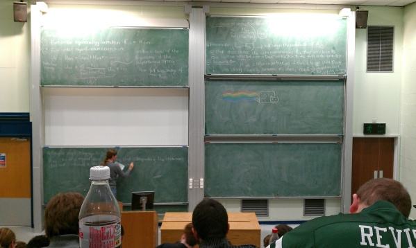 Obrázek Our quantum mechanics lecturer had no idea what it was but refused to clean it as it was pretty 24-12-2011