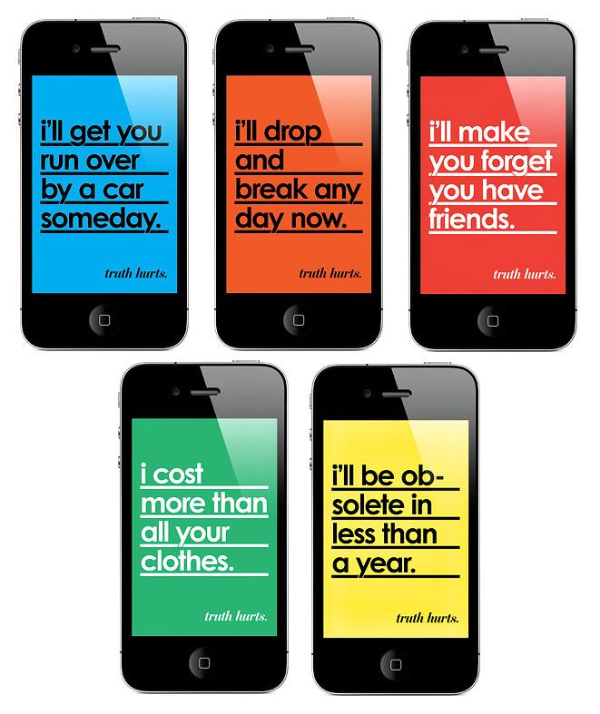 Obrázek Painful truths about your iPhone presented as iPhone wallpapers 07-01-2012