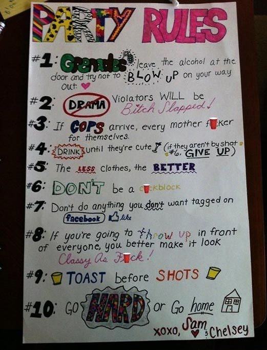 Obrázek Party rules 131211