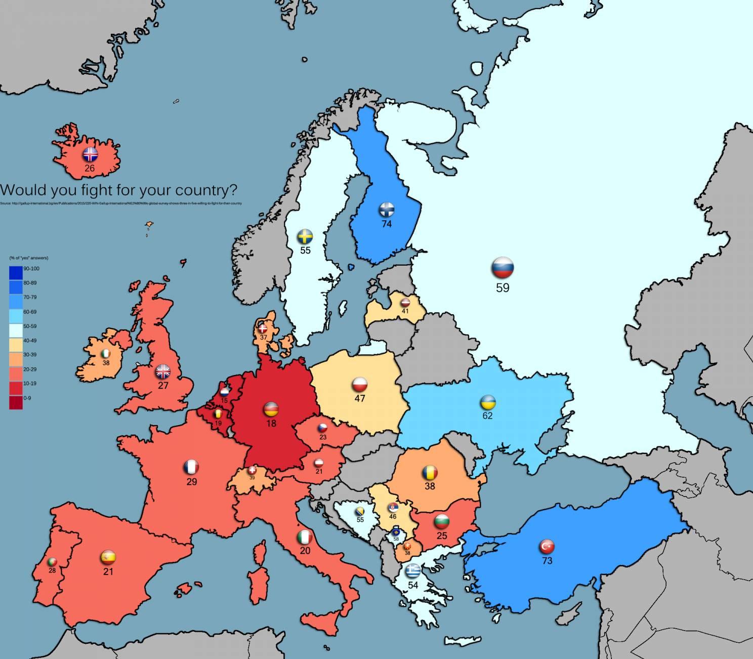 Obrázek Percentage of Europeans Who Would Fight for Their Country