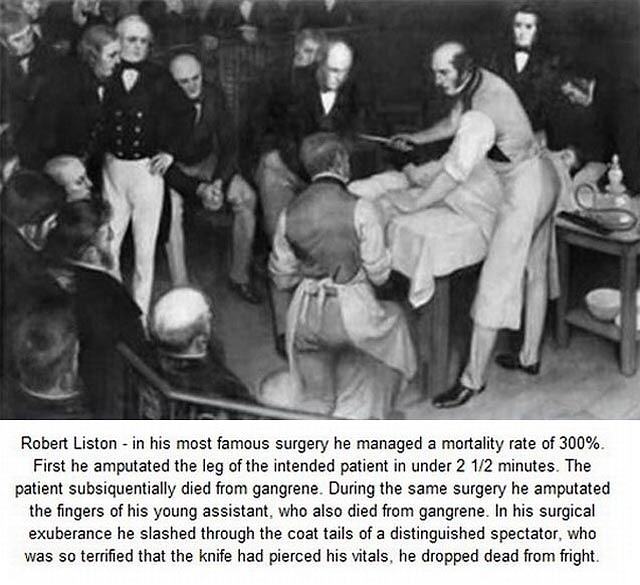 Obrázek Picture of the day - Robert Liston the worst surgeon of all time