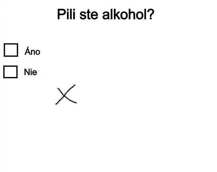 Obrázek Pili ste alkohol