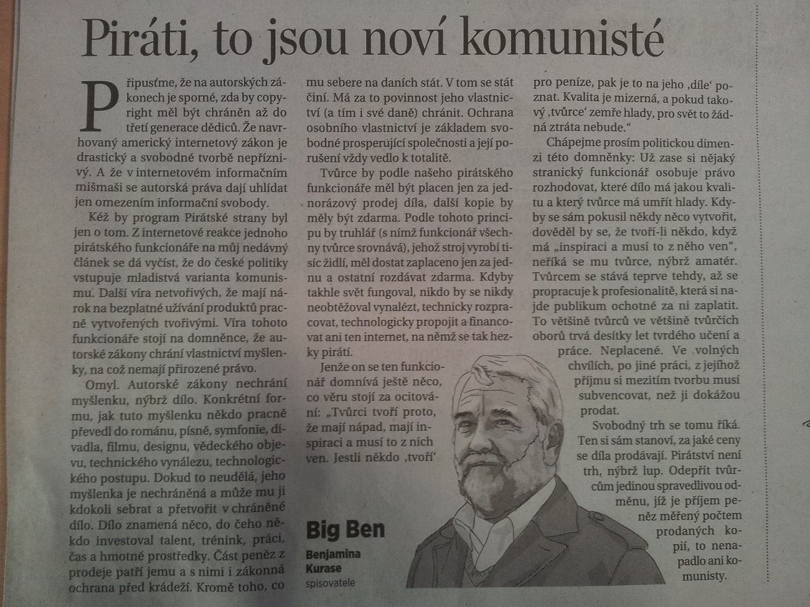 Obrázek Pirati jsou novi komuniste