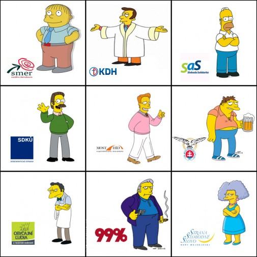 Obrázek Politicke strany vs. Simpsons